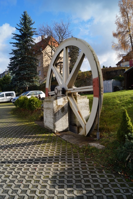 historisches Seilrad am Marie-Louise Stolln Berggießhübel