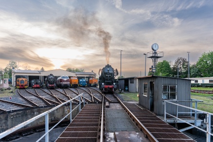 Abendstimmung vor dem Maschinenhaus