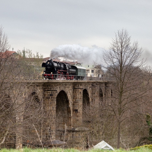 Überführung 52 8141 nach Meiningen 10.04.2021 auf Stadtbrücke Bautzen