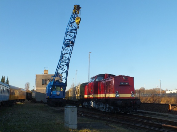 112 331-4 am 31.12.2016 abfahrbereit zum Silvestersonderzug im Vereinsgelände.