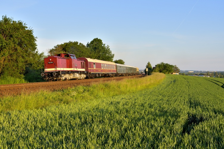 112 331-4 mit am 02.06.2019 in Kubschütz Rückfahrt Sonderzug Schlagernacht Schwarzenberg