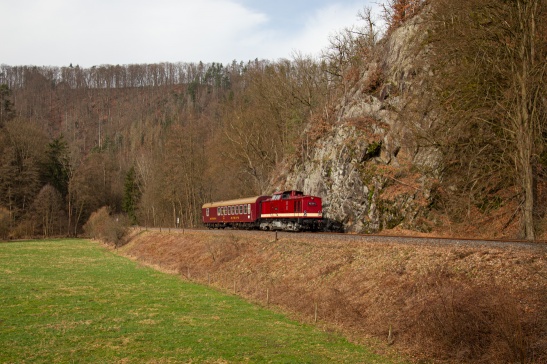 112 331 mit einer Charterfahrt im Sebnitz Tal bei Goßdorf Kohlmühle.
© Arthur Haynert, 25.02.2024